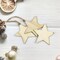 32 Pack Wooden Star Cutouts - Unfinished Wooden Stars for Hanging Ornaments, DIY Craft Gift Tags & Home Party Decoration